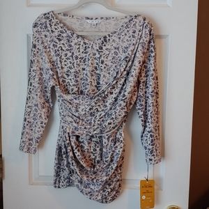 CABI Double Drape V-Neck Tee, NWT, Large